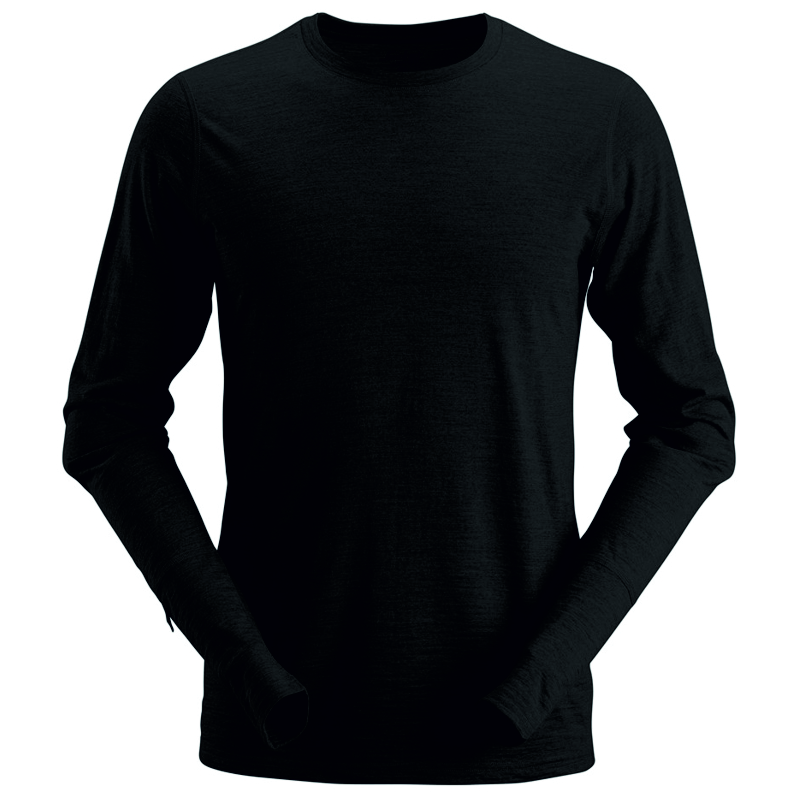 Snickers 2427 wollen t-shirt zwart