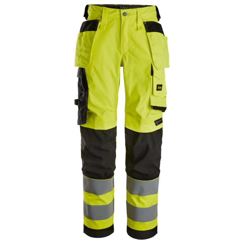 Snickers 6743 High-Vis Klasse 2 Dames Stretchbroek met Holsterzakken-6604