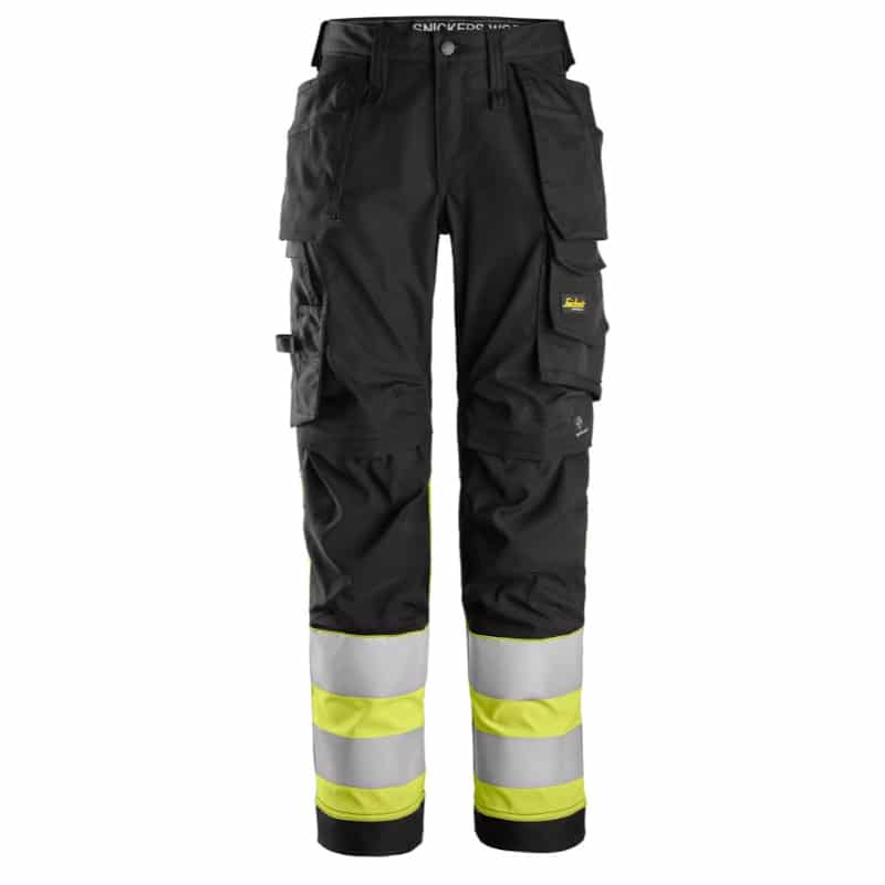 Snickers 6734 High-Vis Klasse 1 Dames Stretch Werkbroek met Holsterzakken-6604